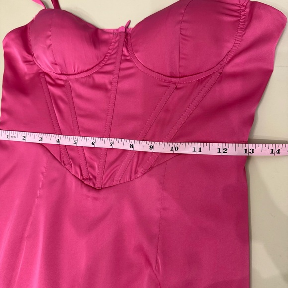 That’s So Fetch Saige Bodycon Corset Mini Dress Hot Pink Size 4 Small - Picture 11 of 14